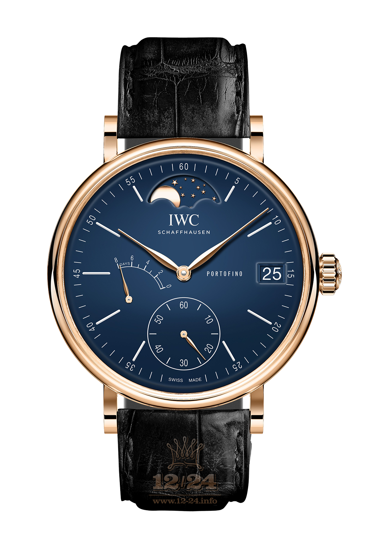 IWC Portofino Watch IW516407 45 mm Pink gold Case Dark blue Dial