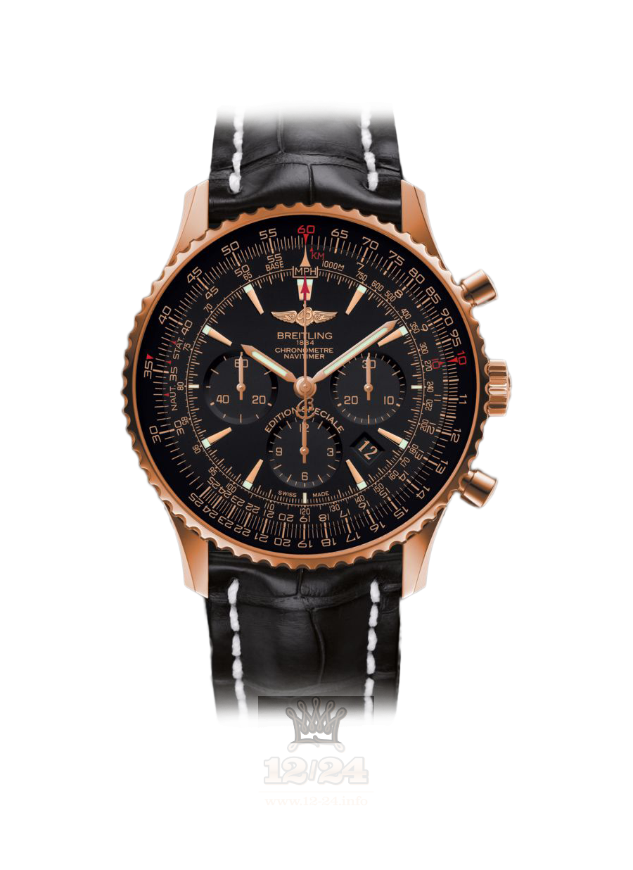 Breitling Navitimer Watch RB01271A|BG07|760P|R20BA.1 46 mm Red gold Case Black Dial