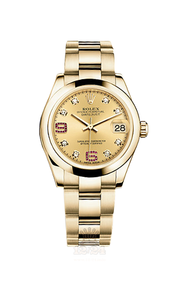 Rolex Datejust Watch 178248-0090 31 mm Yellow gold Case Golden Dial