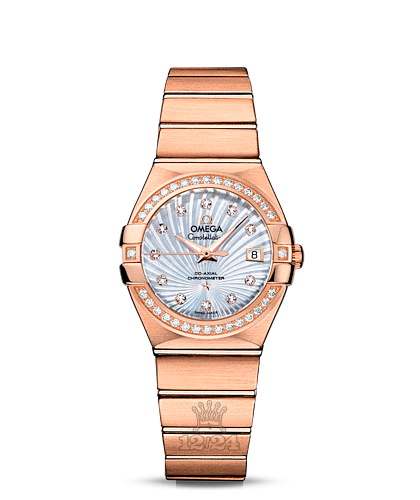Omega Constellation Watch 123.55.27.20.55.001 27 mm Pink gold Case White Dial