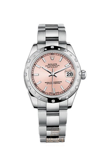 Rolex Datejust Watch 178344-0052 31 mm Steel / White gold Case Pink Dial