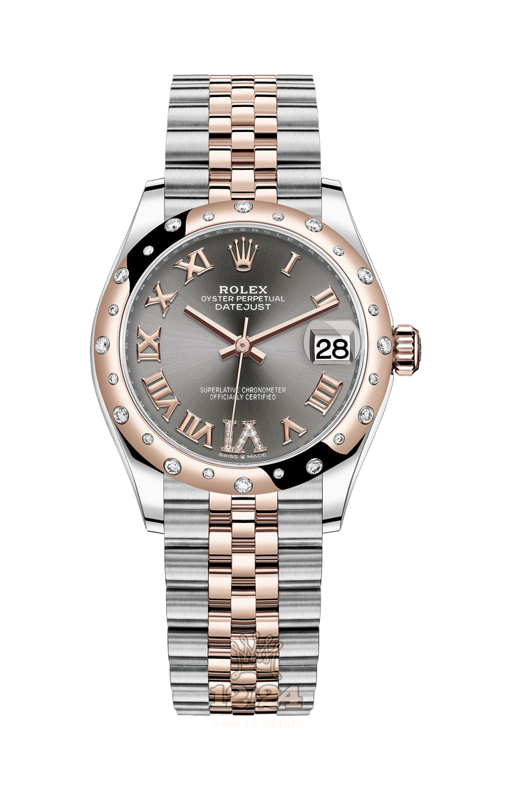 Rolex Datejust Watch 278341rbr-0030 31 mm Steel / Pink gold Case Gray Dial