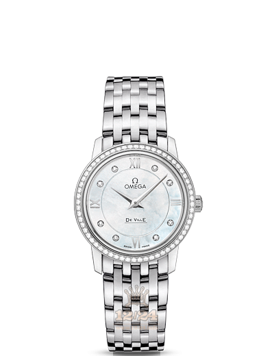Omega Prestige Watch 424.15.27.60.55.001 27 mm Stainless steel Case White Dial