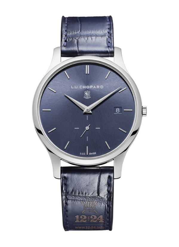 Chopard L.U.C Watch 161932-9002 40 mm Platinum Case Gray Dark blue Dial