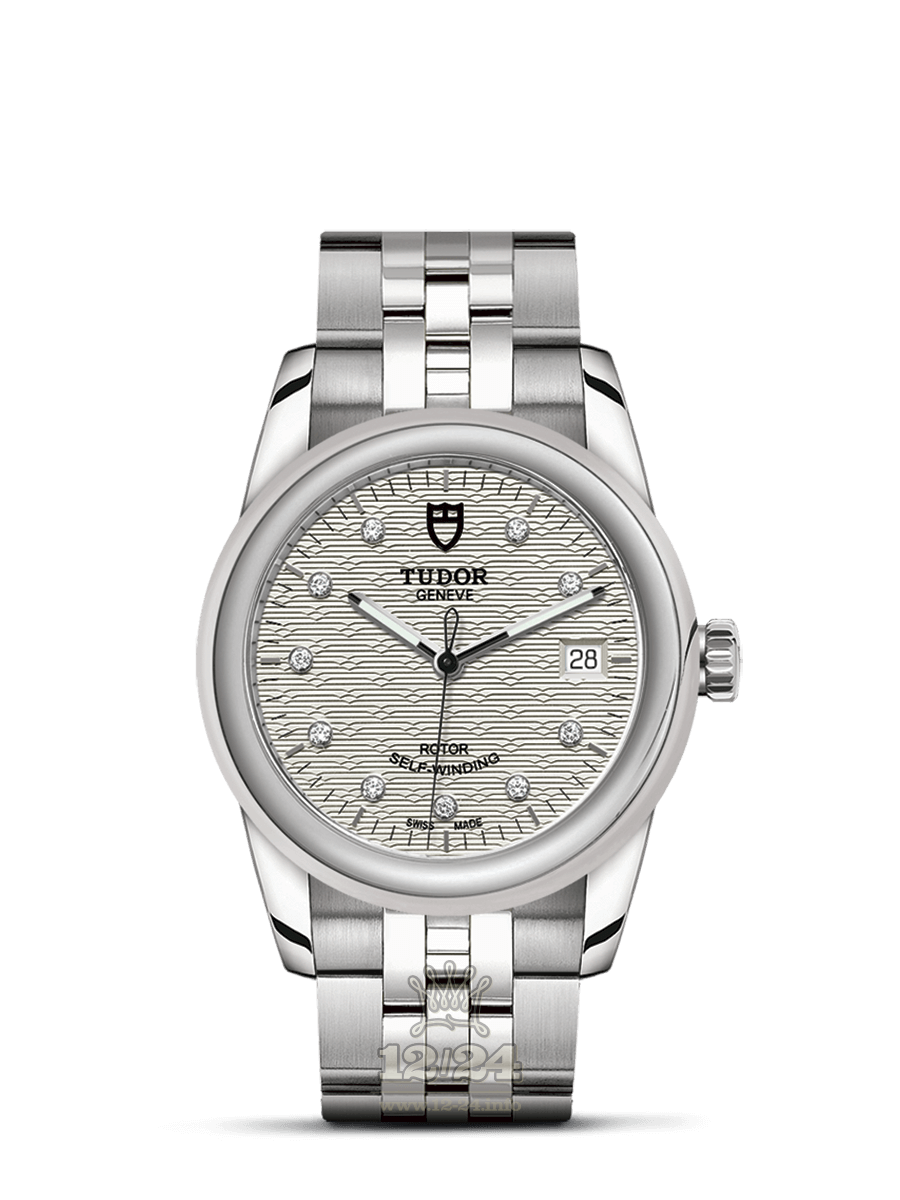 Tudor Glamour Watch M55000-0004 36 mm Stainless steel Case Silver Dial