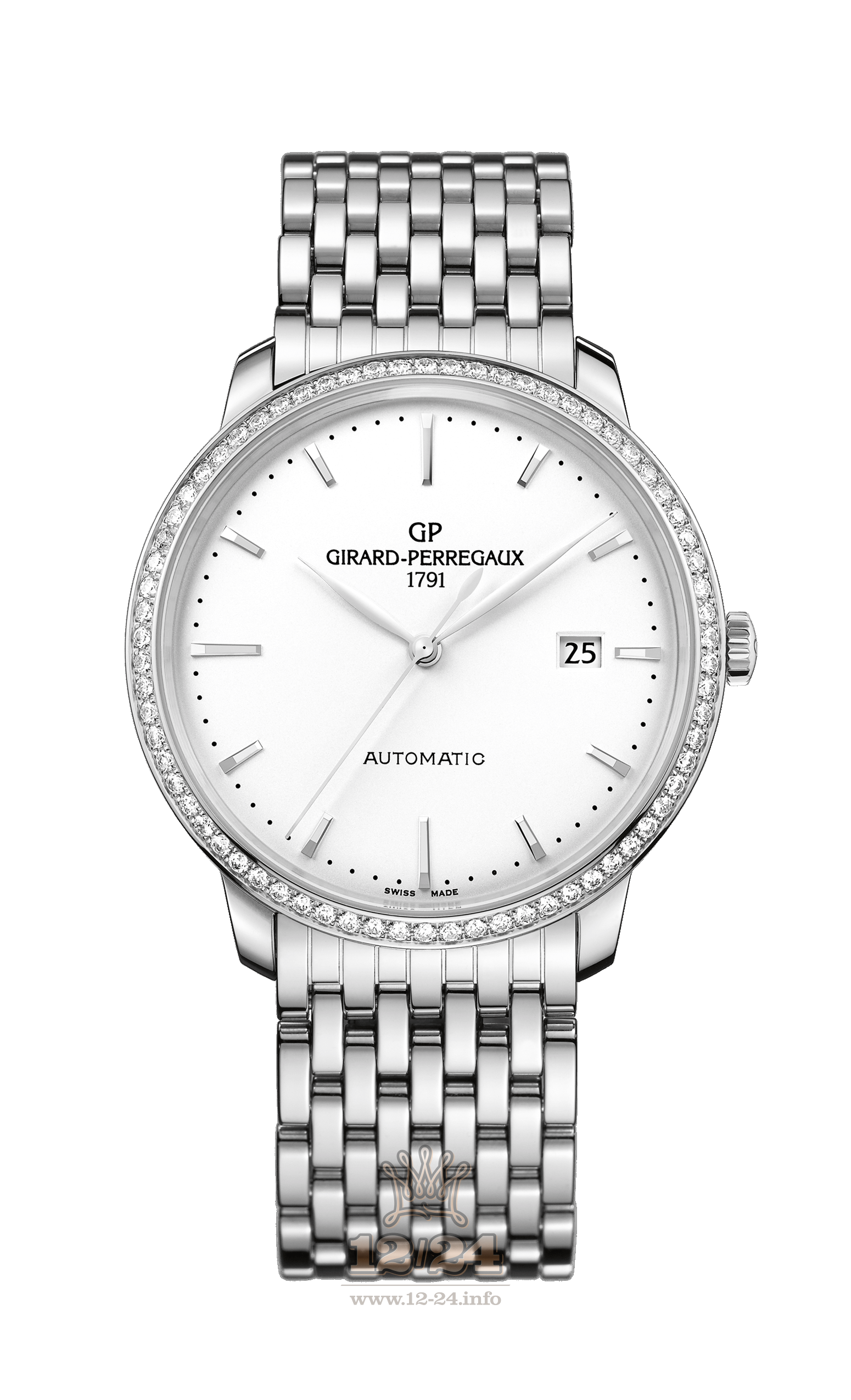 Girard Perregaux 1966 Watch 49555D11A131-11A Stainless steel Case Silver Dial