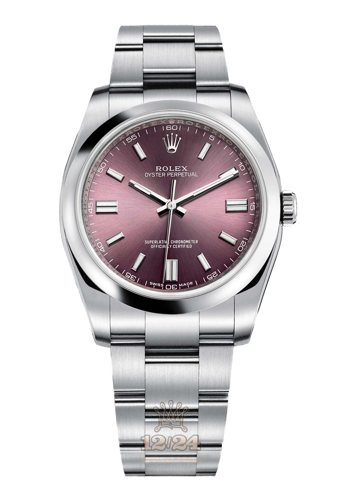 Rolex Oyster Perpetual Watch 116000-0010 36 mm Stainless steel Case Red Dial