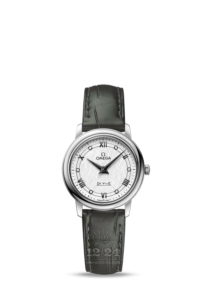 Omega Prestige Watch 424.13.27.60.52.002 27 mm Stainless steel Case Silver Dial