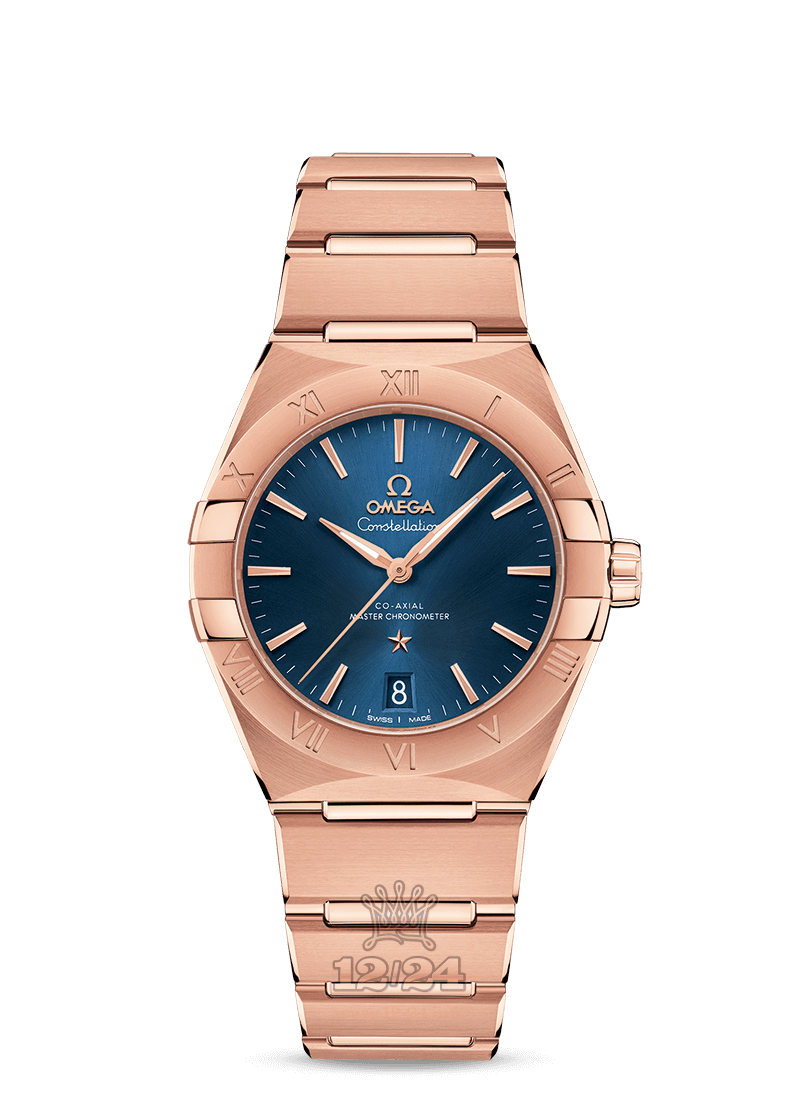 Omega Constellation Watch 131.50.36.20.03.001 36 mm Pink gold Case Dark blue Dial