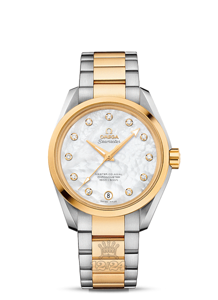 Omega Aqua Terra 150 M Watch 231.20.39.21.55.004 38 mm Steel / Yellow gold Case White Dial