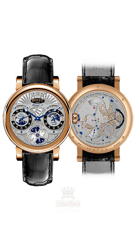 Bovet Dimier Watch R170003 45 mm Pink gold Case Black Dial