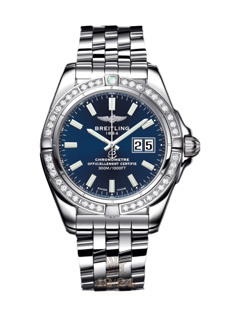 Breitling Galactic Watch A49350LA|C929|366A 41 mm Stainless steel Case Dark blue Dial
