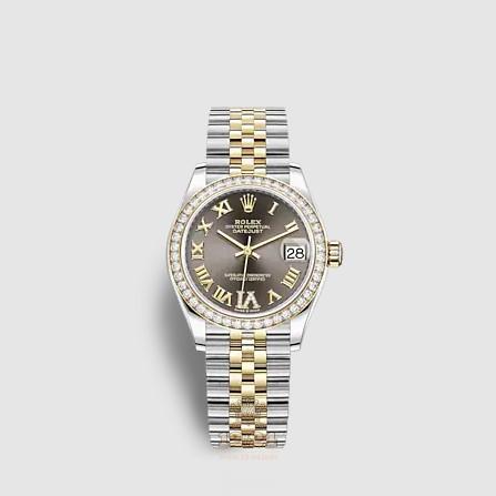 Rolex Datejust Watch 278383rbr-0018 31 mm Stainless steel Yellow gold Case Gray Dial