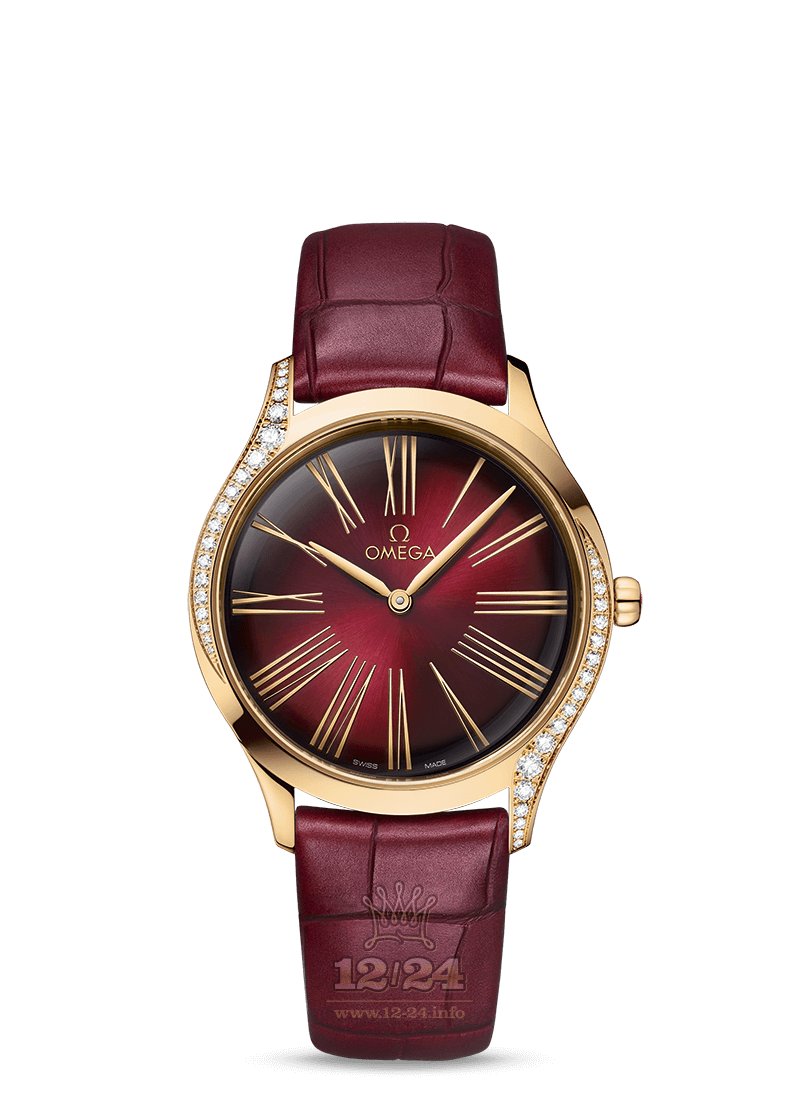 Omega De Ville Watch 428.58.36.60.11.001 36 mm Yellow gold Case Red Dial