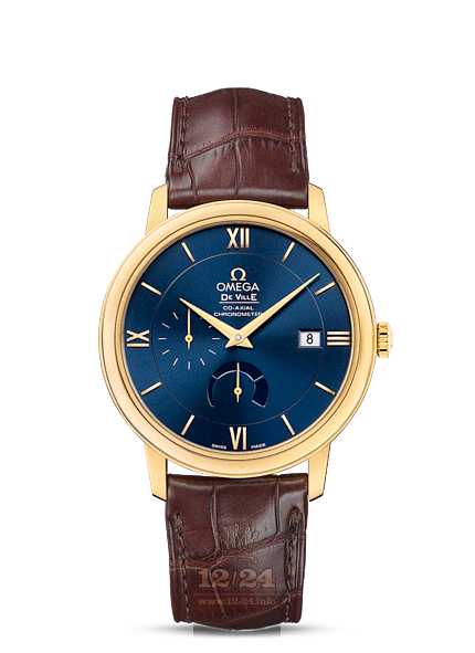 Omega Prestige Watch 424.53.40.21.03.001 40 mm Yellow gold Case Dark blue Dial