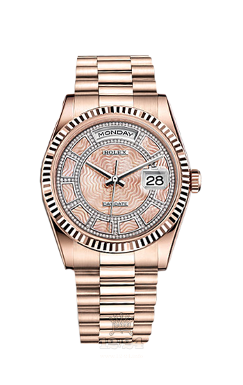 Rolex Day-Date Watch 118235f-0109 36 mm Pink gold Case Pink Dial