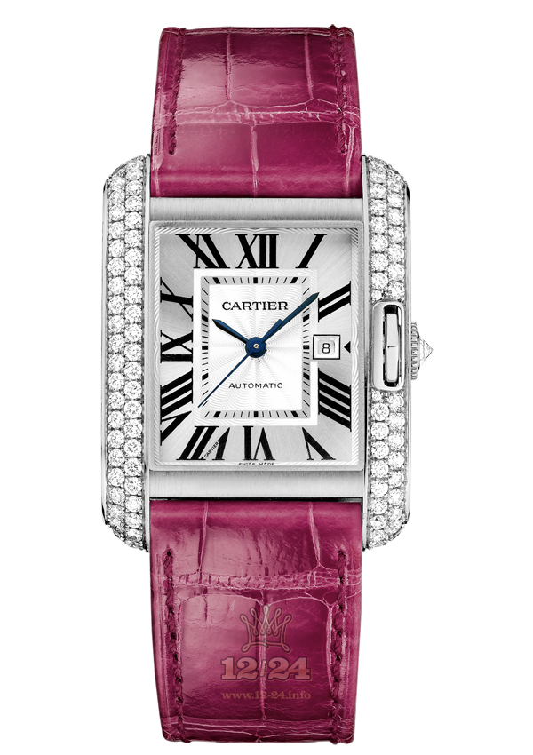 Cartier Tank Watch WT100018 39 mm White gold Case Silver Dial