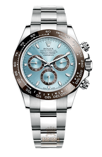 Rolex Cosmograph Daytona Watch 116506-0001 40 mm Platinum Case Silver Blue Dial