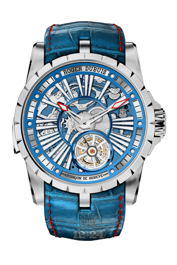 Roger Dubuis Excalibur Watch RDDBEX0668 45 mm Stainless steel Case Dark blue Dial
