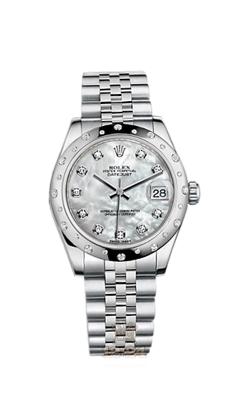Rolex Lady-Datejust Watch 178344-0006 31 mm Steel / White gold Case White Dial