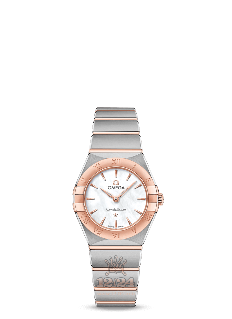Omega Constellation Watch 131.20.25.60.05.001 25 mm Steel / Pink gold Case White Dial