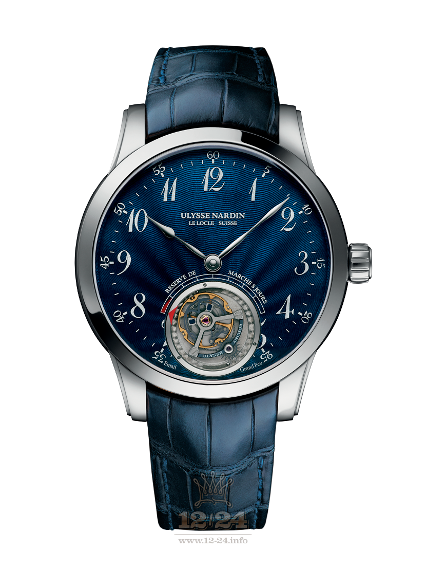 Ulysse Nardin Classic Watch 1780-133/E3 44 mm White gold Case Dark blue Dial