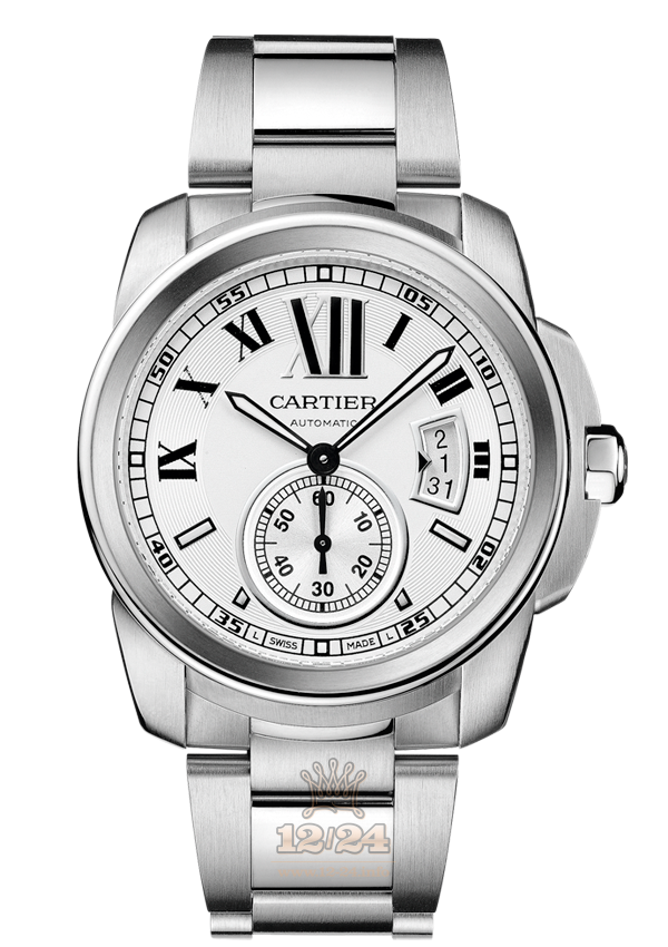 Cartier Calibre de Cartier Watch W7100015 42 mm Stainless steel Case White Silver Dial