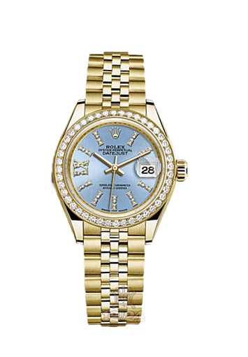 Rolex Datejust Watch 279138rbr-0009 28 mm Yellow gold Case Dark blue Dial