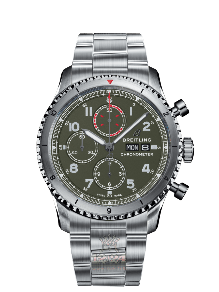 Breitling Navitimer Watch A133161A1L1A1 43 mm Stainless steel Case Green Dial