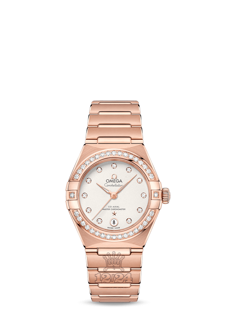 Omega Constellation Watch 131.55.29.20.52.001 29 mm Pink gold Case Silver Dial