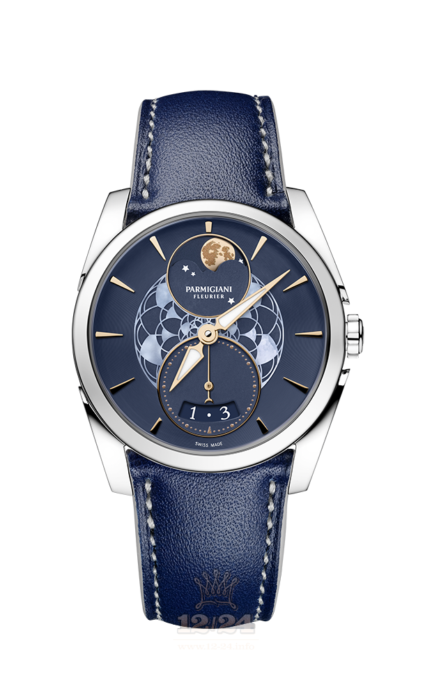 Parmigiani Fleurier Tonda Watch PFC283-0002500-XC2521 34 mm Stainless steel Case Dark blue Dial