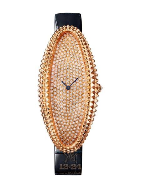 Cartier Baignoire Watch WJBA0017 52 mm Pink gold Case Golden Dial