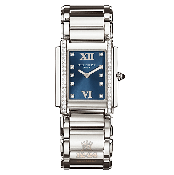 Patek Philippe Twenty~4 Watch 4910/10A-012 25 mm Stainless steel Case Dark blue Dial