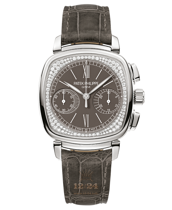 Patek Philippe Complications Watch 7071G-010 35 mm White gold Case Gray Silver Dial