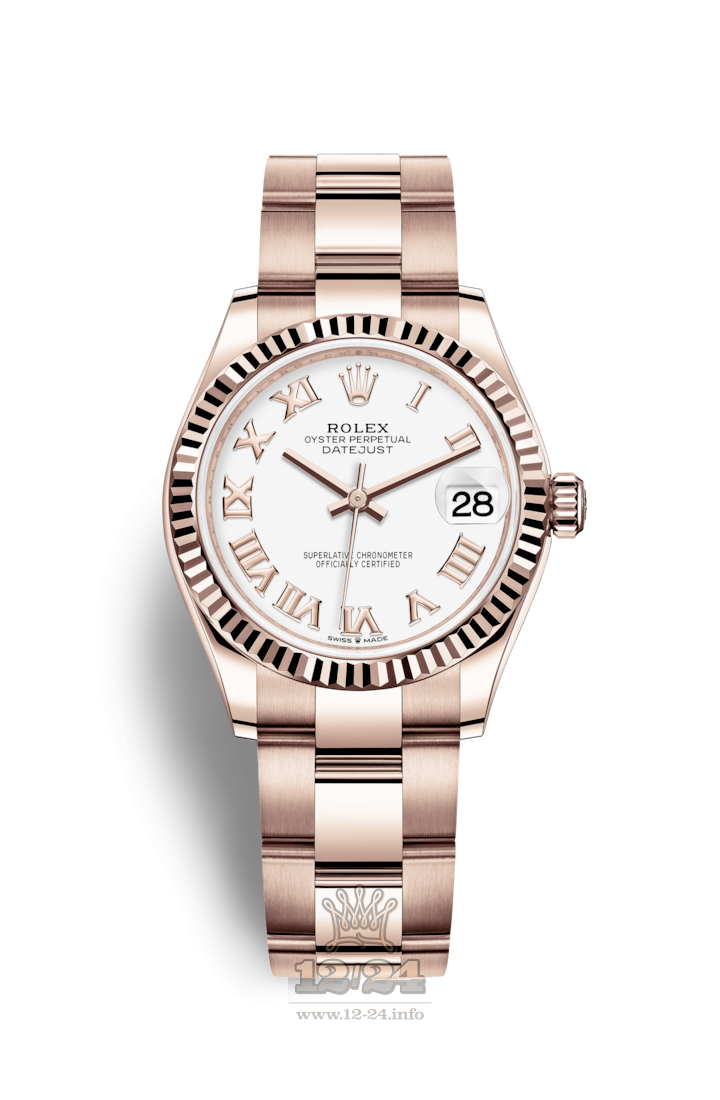 Rolex Datejust Watch 278275-0018 31 mm Pink gold Case White Dial