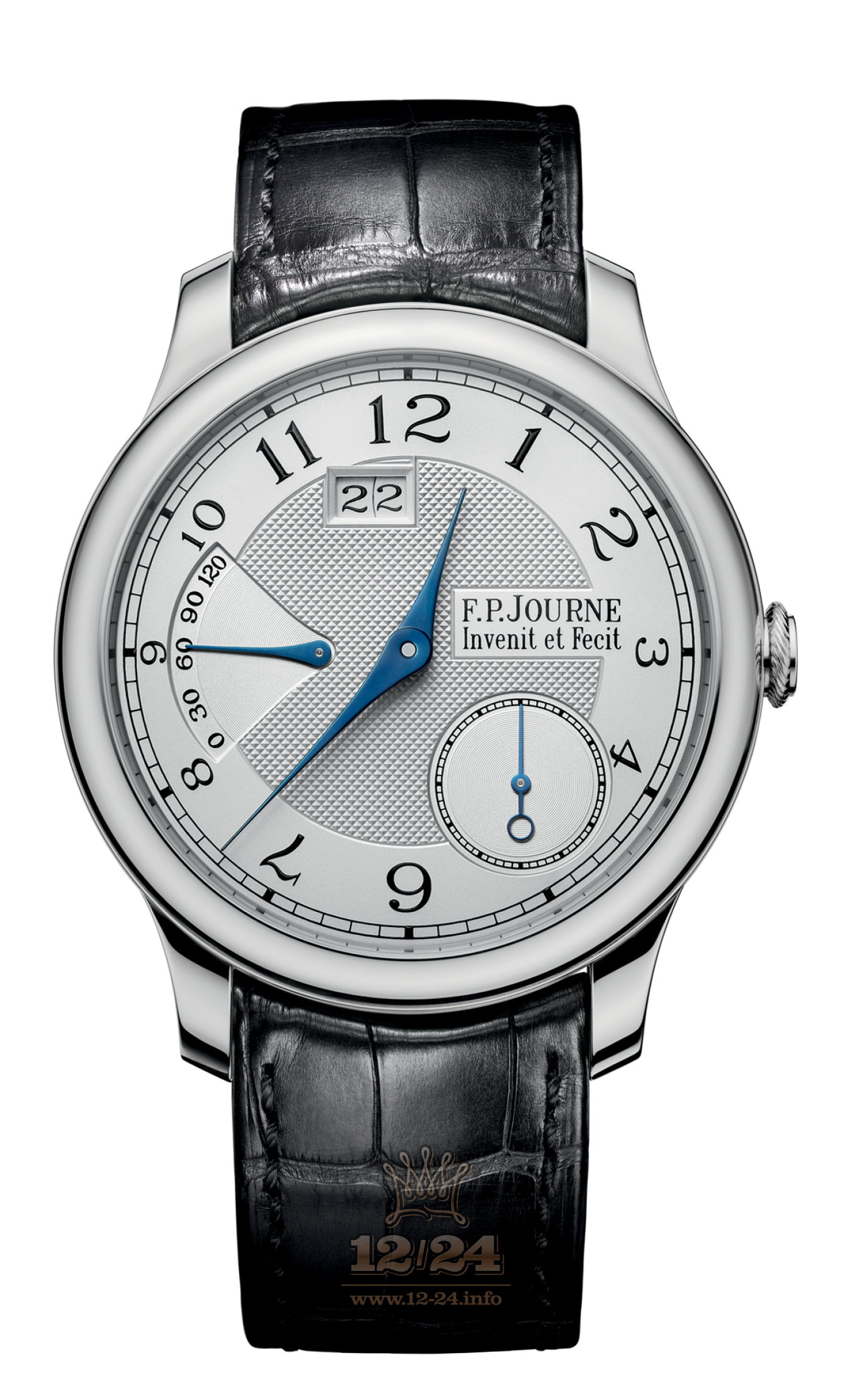 F.P.Journe Octa Watch FPJ-Co-Octa-AutomatReserve-Guilloche-AR-CuirPl 40 mm Platinum Case Silver Dial
