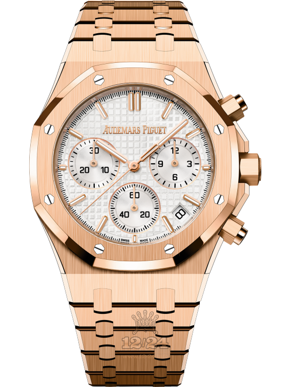 Audemars Piguet Royal Oak Watch 26240OR.OO.1320OR.03 41 mm Pink gold Case Silver Dial