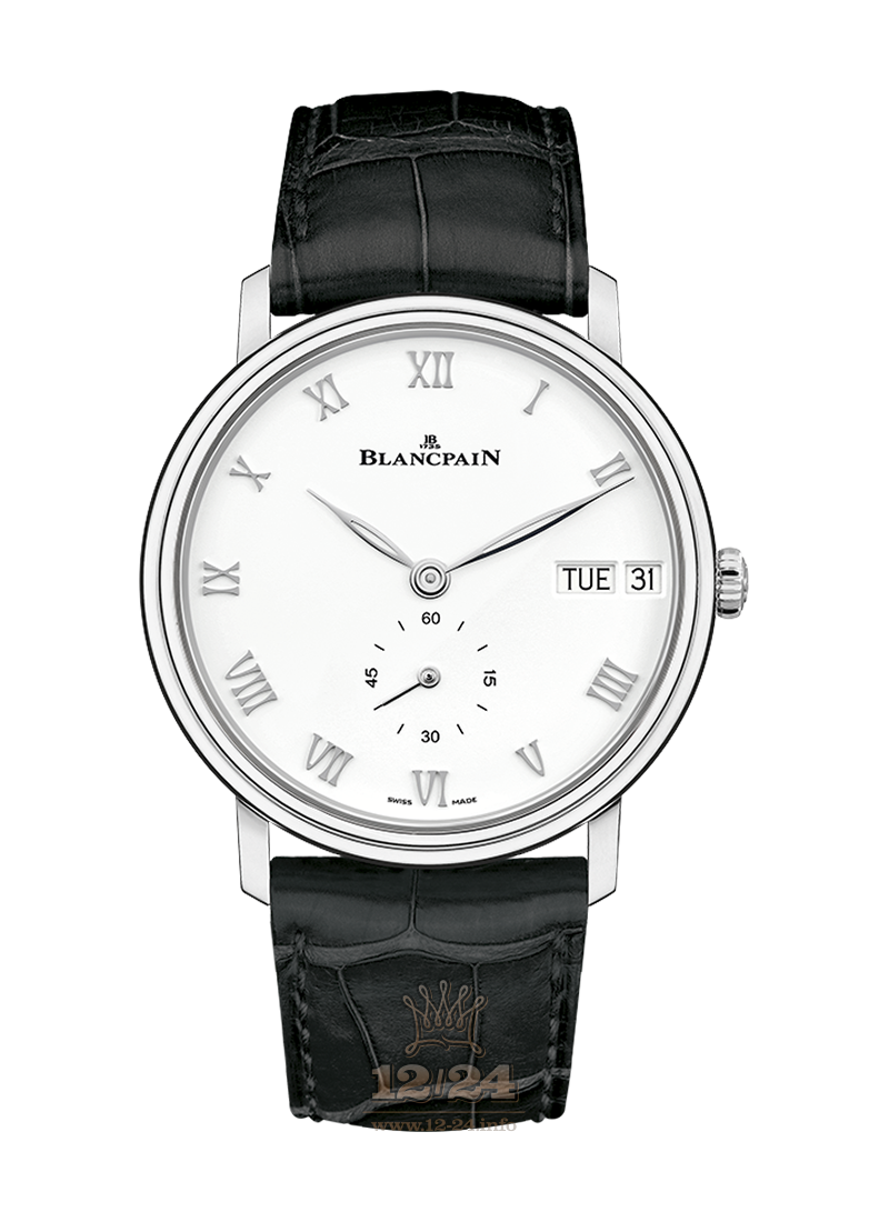 Blancpain Villeret Watch 6652-1127-55B 40 mm Stainless steel Case White Dial