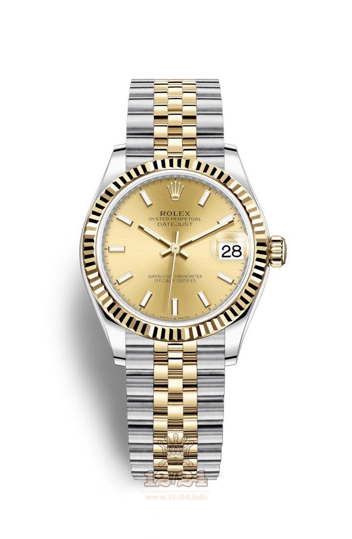 Rolex Datejust Watch 278273-0014 31 mm Stainless steel Yellow gold Case Yellow Dial