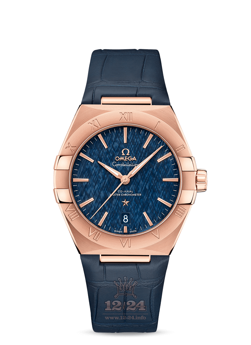 Omega Constellation Watch 131.53.39.20.03.001 39 mm Pink gold Case Dark blue Dial