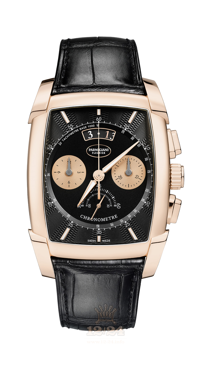 Parmigiani Fleurier Kalpa Watch PFH187-1001400-HA1442 48 mm Pink gold Case Black Golden Dial