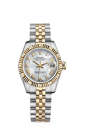 Rolex Lady-Datejust Watch 179313-0017 26 mm Steel / Yellow gold Case White Dial