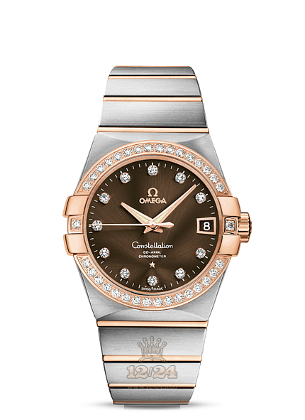 Omega Constellation Watch 123.25.38.21.63.001 38 mm Steel / Pink gold Case Brown (chocolate) Dial