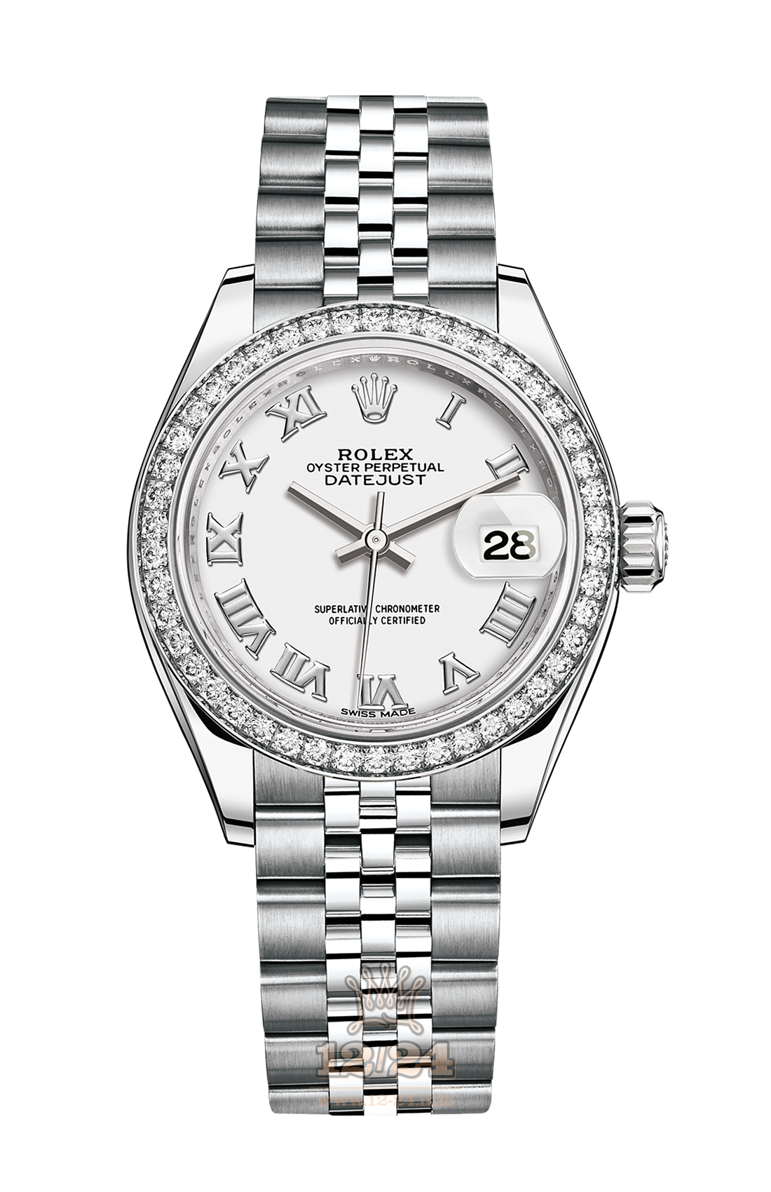 Rolex Datejust Watch 279384rbr-0019 28 mm Steel / White gold Case White Dial