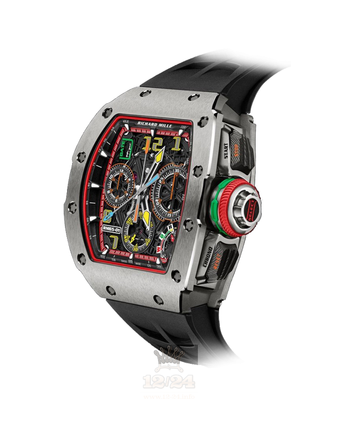 Richard Mille Men's Collection Watch RM 65-01 titanium 50 mm Titanium Case
