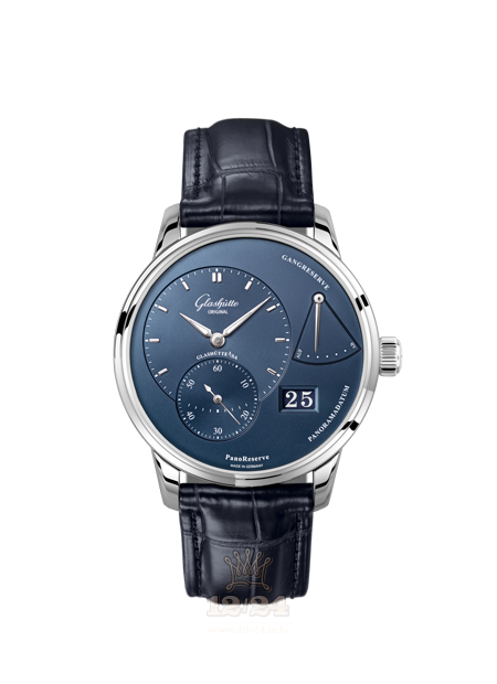 Glashutte Pano Watch 1-65-01-26-12-01 40 mm Stainless steel Case Dark blue Dial