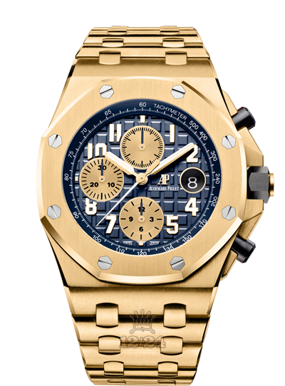 Audemars Piguet Royal Oak Offshore Watch 26470BA.OO.1000BA.01 42 mm Yellow gold Case Dark blue Dial