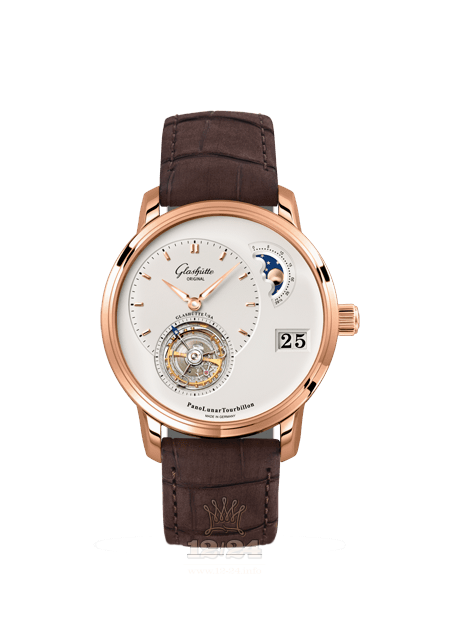 Glashutte Pano Watch 1-93-02-05-05-05 40 mm Pink gold Case White Dial