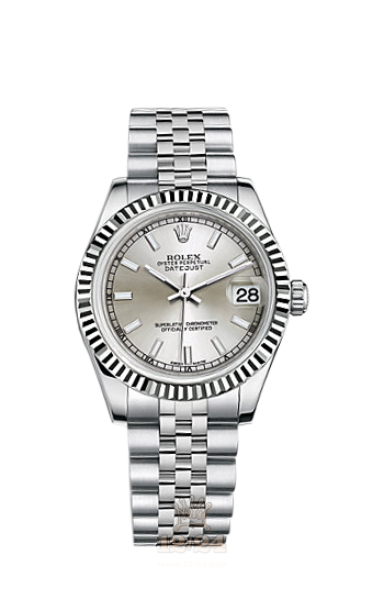 Rolex Datejust Watch 178274-0009 31 mm Steel / White gold Case Silver Dial