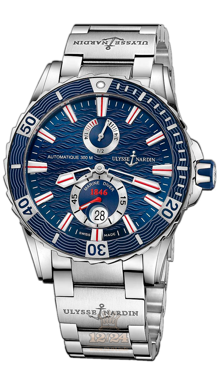 Ulysse Nardin Marine Watch 263-10-7M/93 44 mm Stainless steel Case Blue Dial
